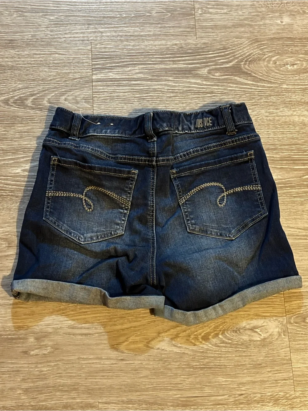 Girls Justice Cuffed Stretch Denim Shorts size 18
